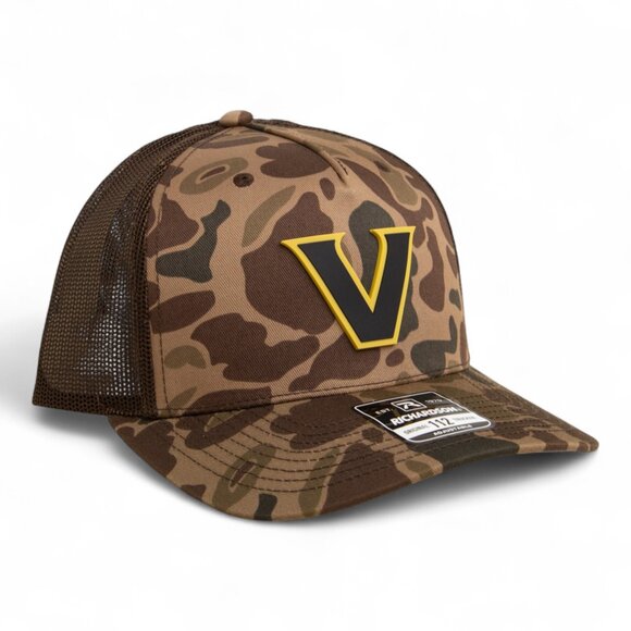 Vanderbilt Commodores Black 3D Snapback Trucker Hat- Bark Duck Camo/ Brown - Picture 1 of 3